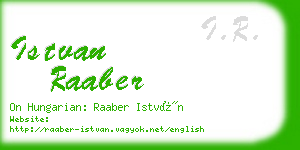 istvan raaber business card